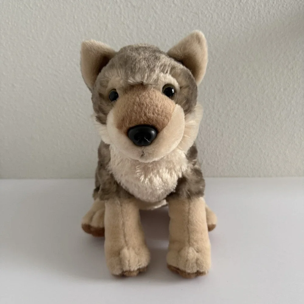 Wild Republic Sitting Grey Timber Wolf Plush 12